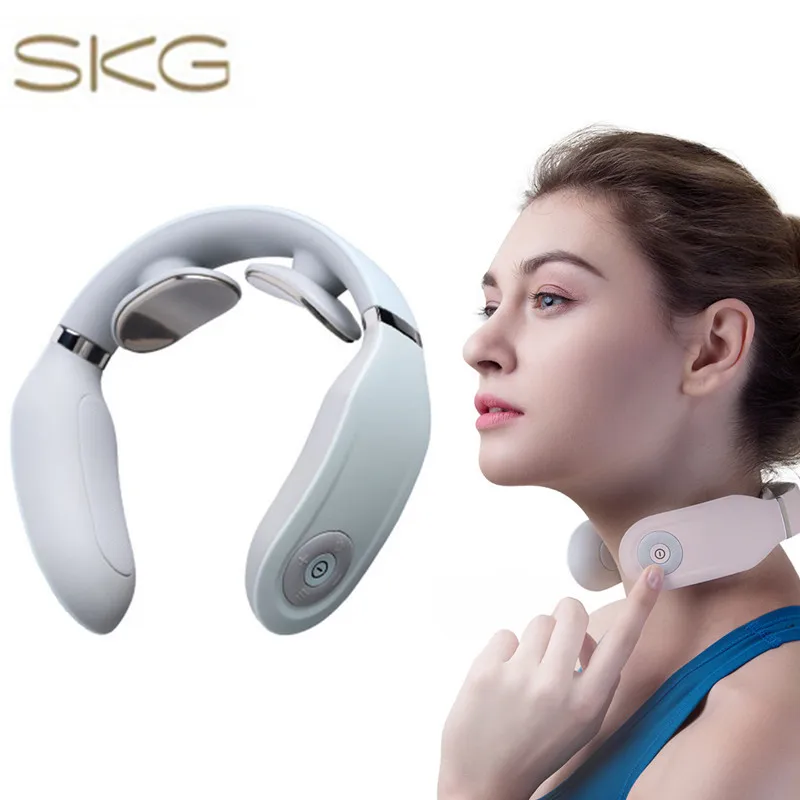 

SKG Voice Broadcast Electric Massager Back and Neck Far Infrared Heating Warming Pain Relief Tool Deep Tissue Cervical Massage