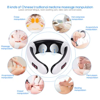 

Electric Neck Massager & Pulse Back 6 Modes Power Control Far Infrared Heating Pain Relief Tool Health Care Relaxation Tools