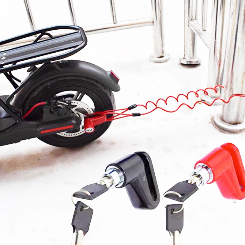 Disc Brakes Wheel Lock Portable Anti-theft Lock Steel Wire Bicycle Electric Skateboard  For Scooter Accessories