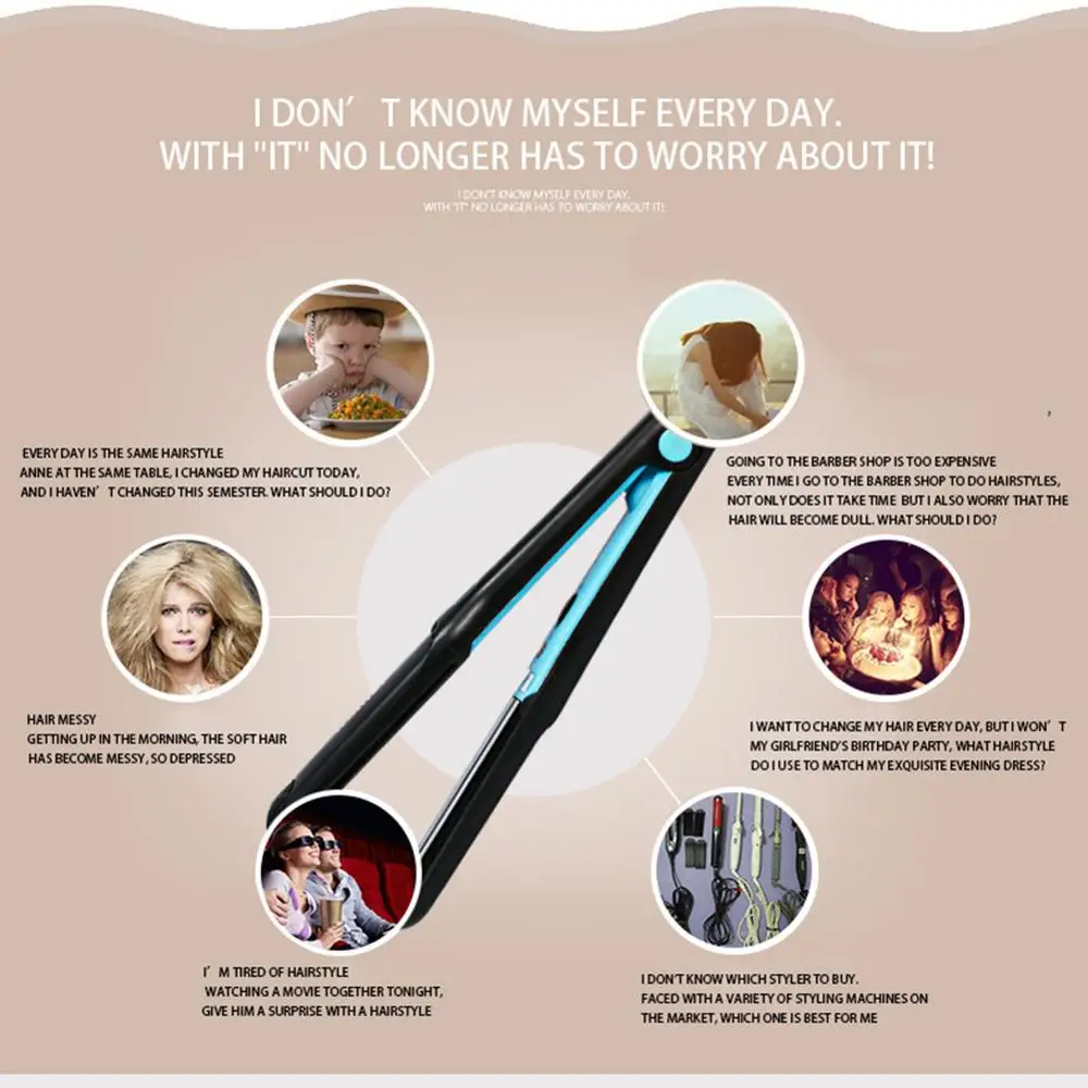 Carrying Foldable Hair Straightener Curly Hair Infrared Splint Roll Hair Straight Dual Purpose Ceramic Tourmaline For Hair Care Carrying Foldable Hair Straightener Curly Hair Infrared Splint Roll Hair Straight Dual Purpose Ceramic Tourmaline For Hair Care