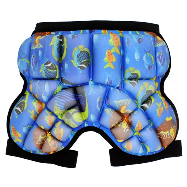 US $8.92 Cartoon image Children Padded Skiing Snowboard Hip Buttocks Protective Shorts Protector Gear bright
