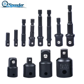 

ESPEEDER 4/8Pcs Socket Adapte Bits Set Socket Adapter Impact Hex Shank Drill Bits Head Connector Kit Hand Tools Accessories
