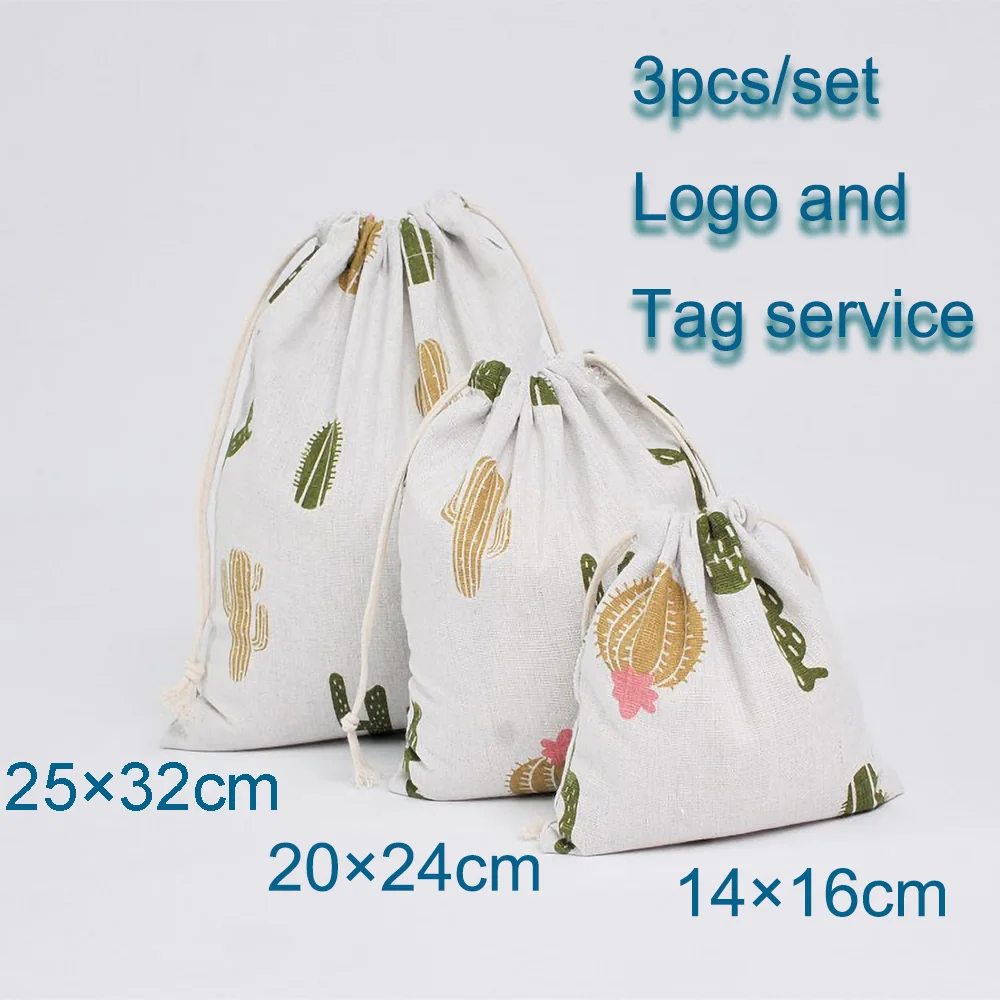 3Pcs/Lot Cotton Jute Coffee beans Storage bag Make Up Cosmetic bag Jewlery Organizer Candy Pouch Perfume Gift Bag Dry Flower bag