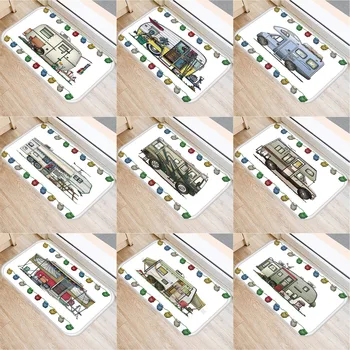 

40x60cm Cute Diy Print Floor Mat Bathroom Ground Mat Slip Door Bath Pad Rug Living Room Kitchen Carpet Home Decor