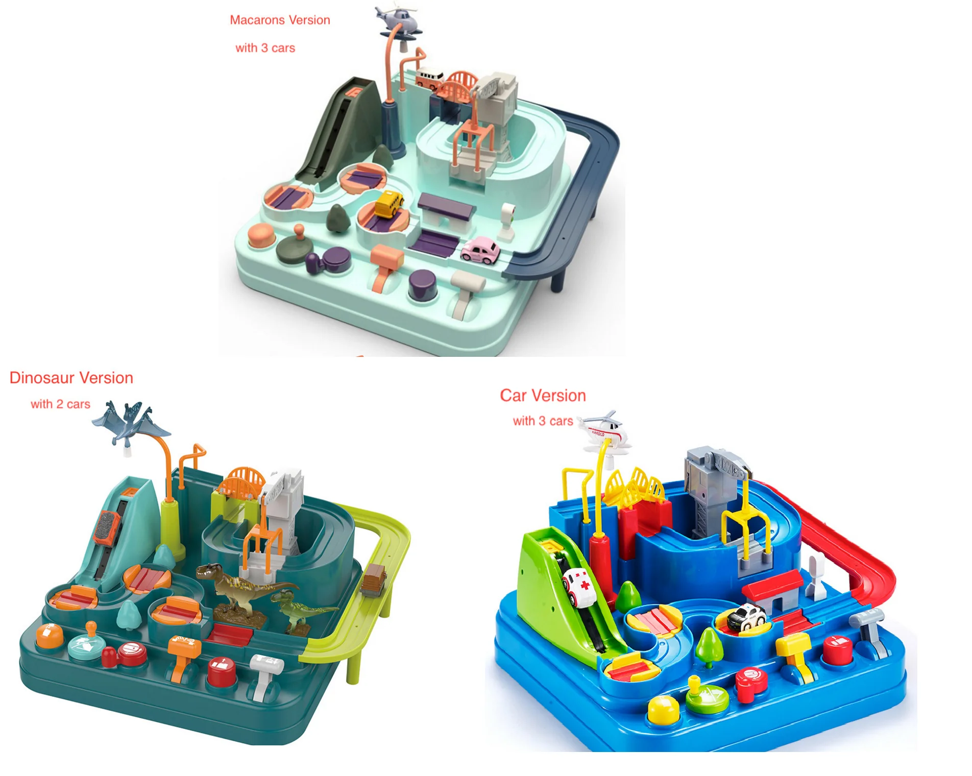  More Cheng Small Train CHILDREN'S Car Checkpoints Adventure Manual Inertia Camera Track Educational