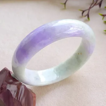 

Natural Burmese Jadeite 54-64mm Light Purple Bracelet Elegant Princess Jewelry Send Mom to Girlfriend