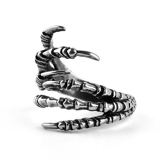 Винтажное кольцо в стиле панк, готика Мужская мода кольцо Хэллоуин ювелирные изделия - Окраска металла: R1161-1