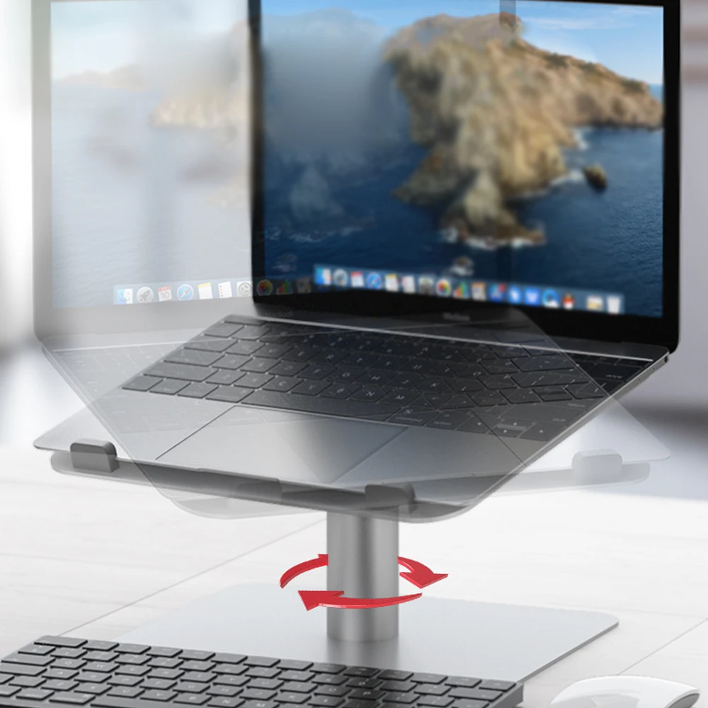 VH Laptop Stand Aluminum Alloy Cooling Computer Stand Holder  Lift And Rotate Adjustable Strong Stability For 11-17 inch Laptop