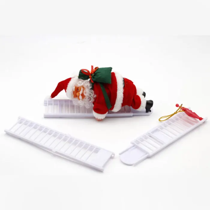 Санта-Клаус орнамент пение электрическая лестница скалолазание Санта-Клаус игрушка для Рождественского украшения FP8