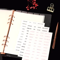 Sharkbang New Arrival  A5 A6 6 Holes Transparent Notebook Spiral Binder Index Separator Page Dividers 6 Pages Top Sseparator 1