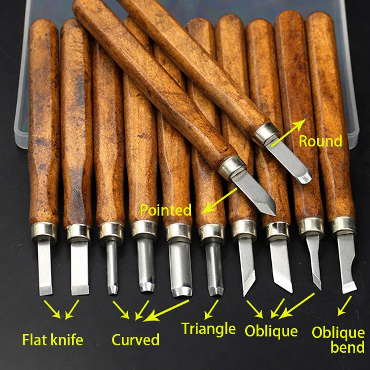 Набор ножей для резьбы по дереву 14 см 3 12 шт.|set cutter|set diyset hand tools |