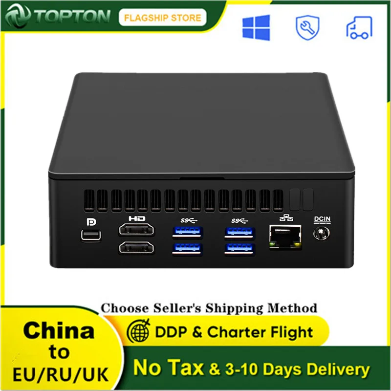 Игровой мини-ПК Topton NUC i7 1165G7 i5 1135G7 Thunderbolt 4 Windows 11/10 2 * DDR4 NVMe SSD настольный компьютер