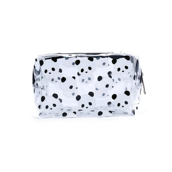 

2019 Newest Creative Panda PVC Makeup Bag Waterproof Cute Clear Transparent Travel Makeup Cosmetic Toiletry Zipper Bag Pouch