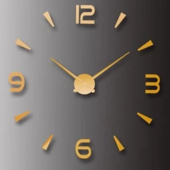 

DIY 3D Living Room Large Quartz Acrylic Mirror Wall Clock Home Office Decor For Walls, Doors, Windows, Closets