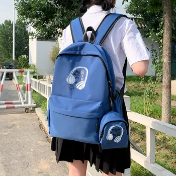 

Student Backpack Women School Bag Female College Large Capacity Backpack Fashion Bagpack Rucksack Zipper Mochila Shoulder Bag