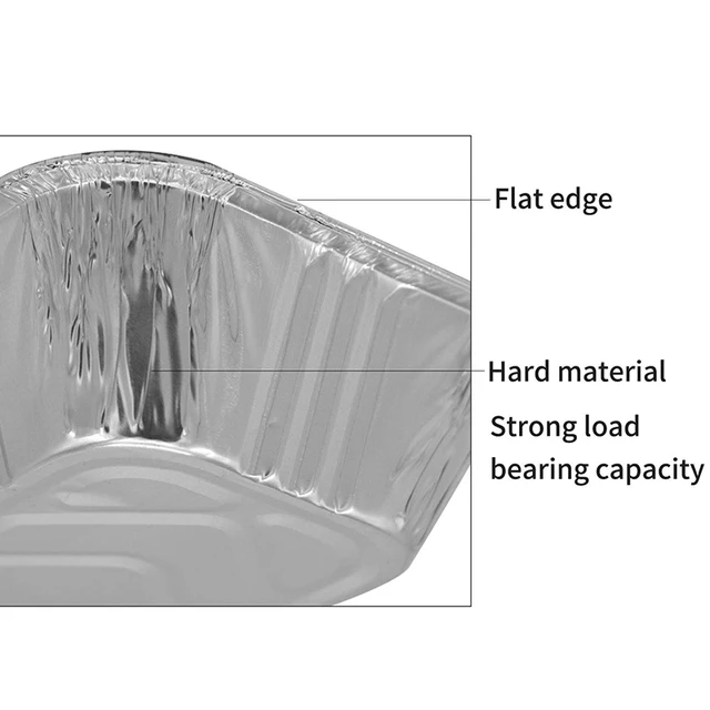 Teenra 10Db Eldobható Bbq Csepegtető Serpenyő Nem Tapadás Alumínium Fólia Doboz Hőálló Ón Tálca Kemping Szerszámok - Image 3
