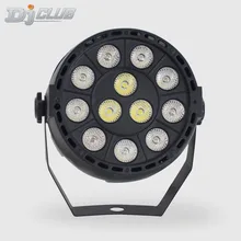 Led um par luz de lavagem 12x3w rgbw lira led plana par 512dmx efeito de iluminação de palco para dj discoteca luzes de festa de teatro