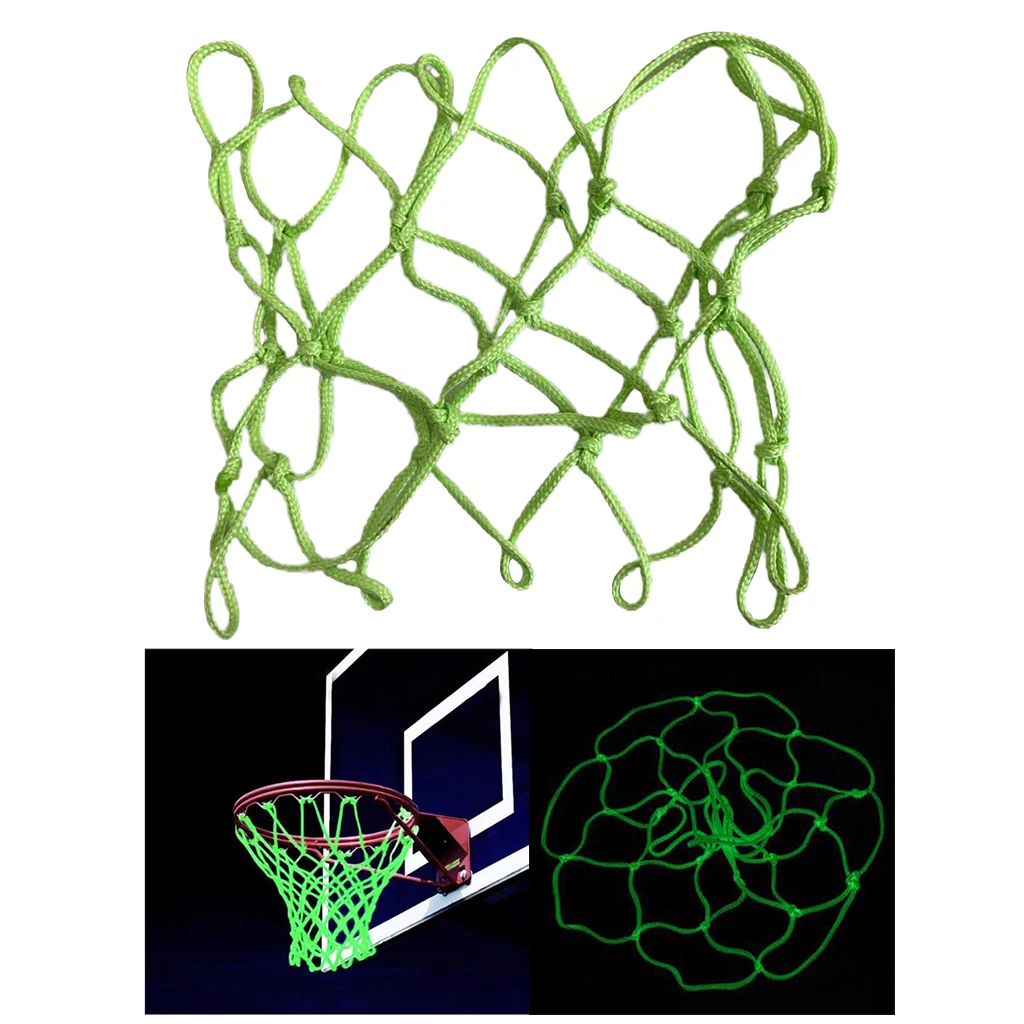Luminous Basketball Net Kids Child Basketball Nylon Hoop Glow in the Dark Mesh Aim Goals