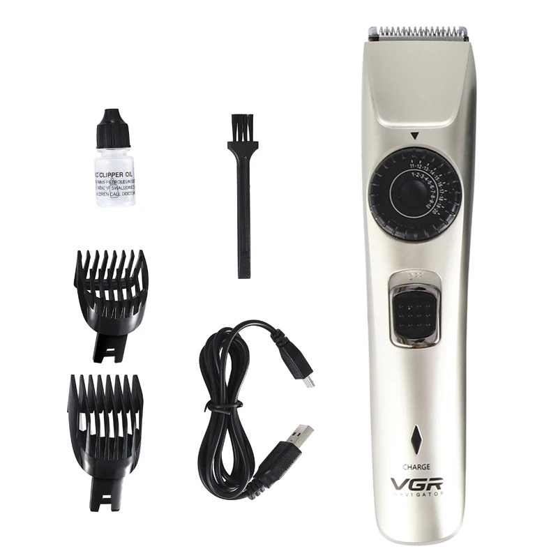 

VGR V-031 Electric Hair Clipper 0-21MM Fine-Tuning Hair Trimmer Waterproof Low Noise Stainless Steel Cutter Head Hair Clipper