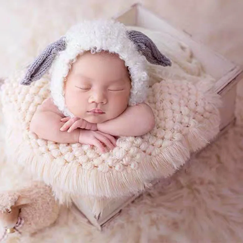 Новое вязаное одеяло для фотосъемки новорожденных, детское одеяло для фотосъемки, одеяло с изображением ананаса