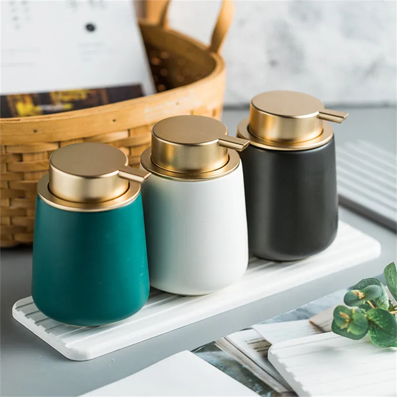 Nordic Ceramic Liquid Soap Dispenser Hand Sanitizer Pressing Shampoo