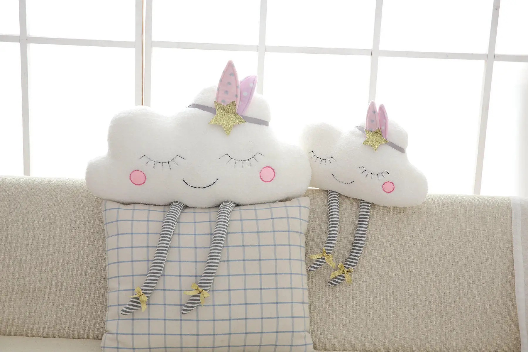 Облака Kawaii Подушка игрушка облака плюшевая подушка для девочек подарок Ins скандинавские игрушки Детская комната Декор мягкие игрушки подарки на день рождения