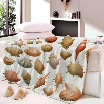

Blanket Comfort Warmth Soft Plush Easy Care Machine Wash Beach beach starfish shell blue sky Sofa Bed Throw Adult Warm Blanket