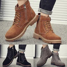 Мужская обувь Рабочая обувь с высоким берцем защитная обувь с высоким голенищем кожаные ботинки для тренировок кожаные ботинки на шнуровке ботинки с круглым носком