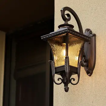 

American Style Outdoor Wall Lamp Waterproof Balcony Corridor Lamp European Style Outdoor Retro Courtyard Wall lights