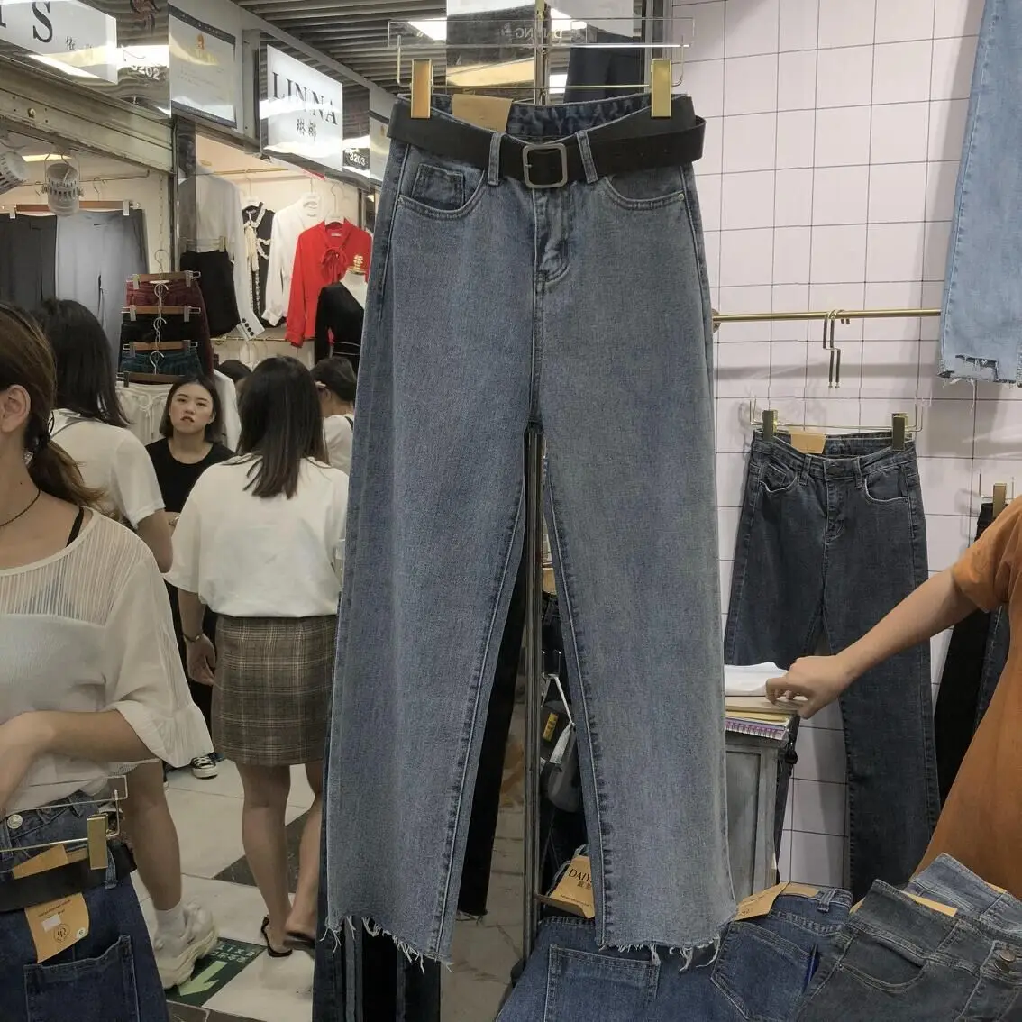 Южная Корея Dongdaemun женское платье Весна и осень стиль корейский стиль свободный крой универсальные прямые брюки вспышка