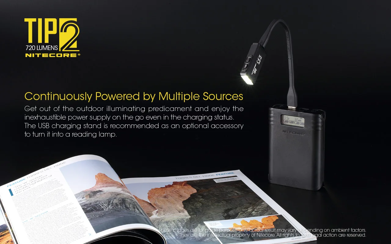 NITECORE TIP2 CREE XP-G3 S3 720 люмен USB Перезаряжаемый брелок фонарик с батареей