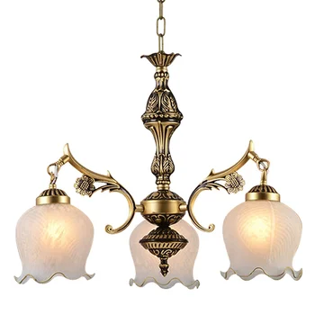 

European retro wrought iron study lamp garden dining room creative LED bedroom light 3 head porch Pendant Lights WF12071014