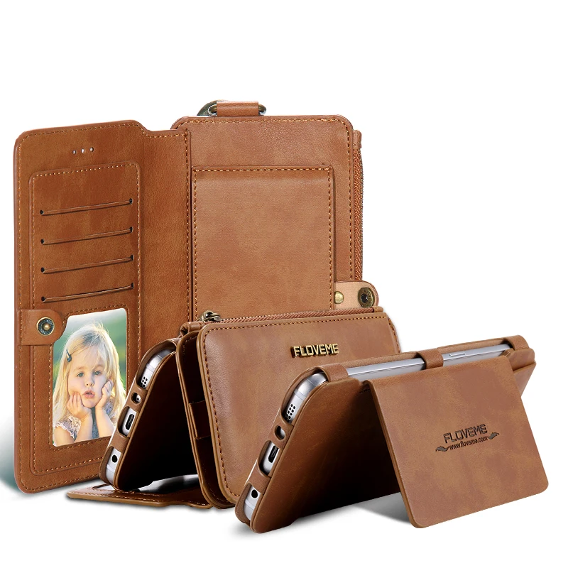 

Multifunction 2 in 1 Leather Wallet Phone Case For Samsung Galaxy S6 S7 Edge S8 S9 S10 S10E Plus Note 3 4 5 8 9
