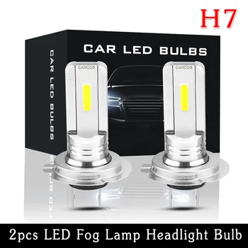 

2Pcs H7 12V-24V 100W Car LED Headlight Bulbs Waterproof 6500K Xenon White Daylight Fog Lamps