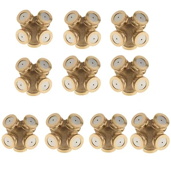 

10 Packs of 4 Holes Brass Nozzle Spray Nozzle, Garden Lawn Irrigation System Nozzle, M14 x 1.5 Agricultural Spray Nozzle