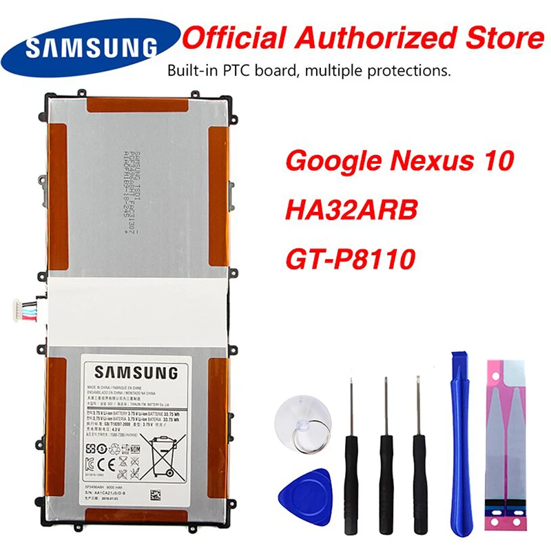 Оригинальный высококачественный аккумулятор Samsung SP3496A8H для Google Nexus 10 HA32ARB GT P8110 | Отзывы и видеообзор