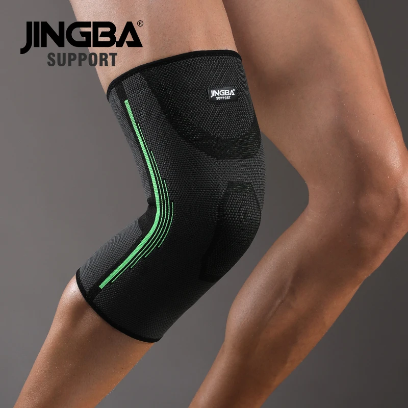 Наколенник JINGBA, спортивный, для фитнеса, защитный, эластичный, для баскетбола, волейбола