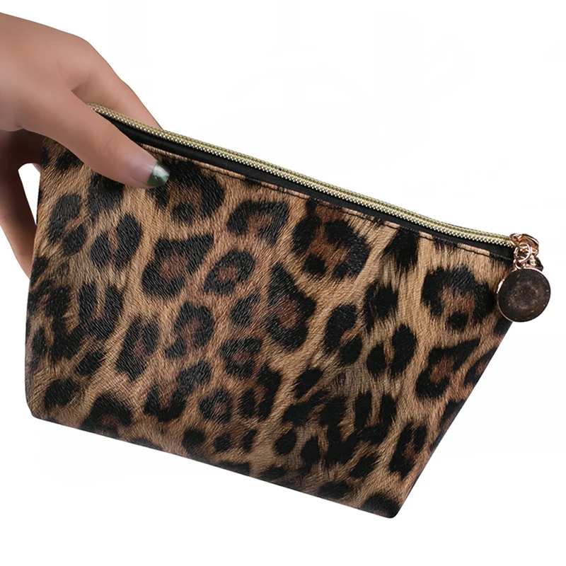 

New Multi-function Storage Bag Ladies Leopard Makeup Cosmetic Bag Large Capacity Portable Women Large Capacity Storage Bags