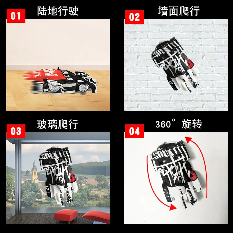 

Le qi bao 9920M Remote Control Stunt Wall-climbing Car Land Climbing up A Wall Dual-Mode Children Strange New Toy Car Model