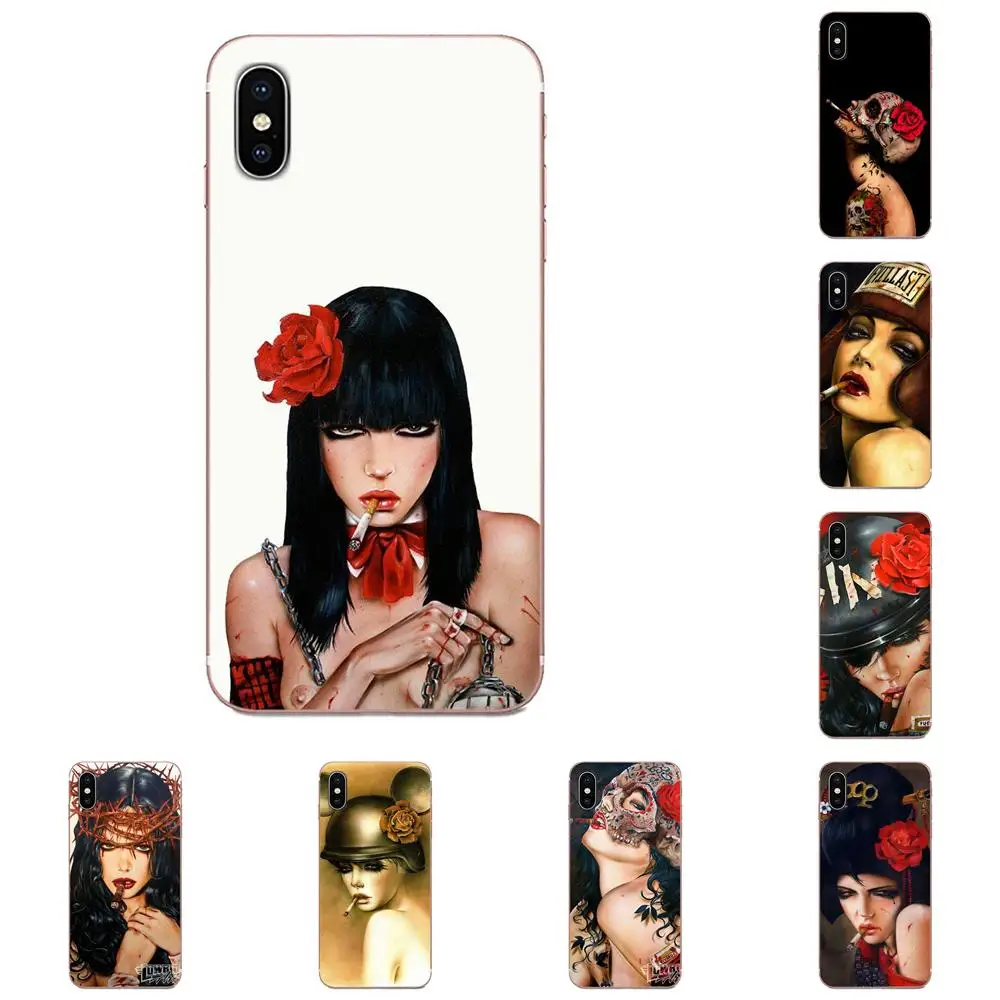 Ретро-курить травяного дыма сексуальные девушки курить для Xiaomi CC9E Mi3 Mi4 Mi4i Mi5 Mi 6 6X 8