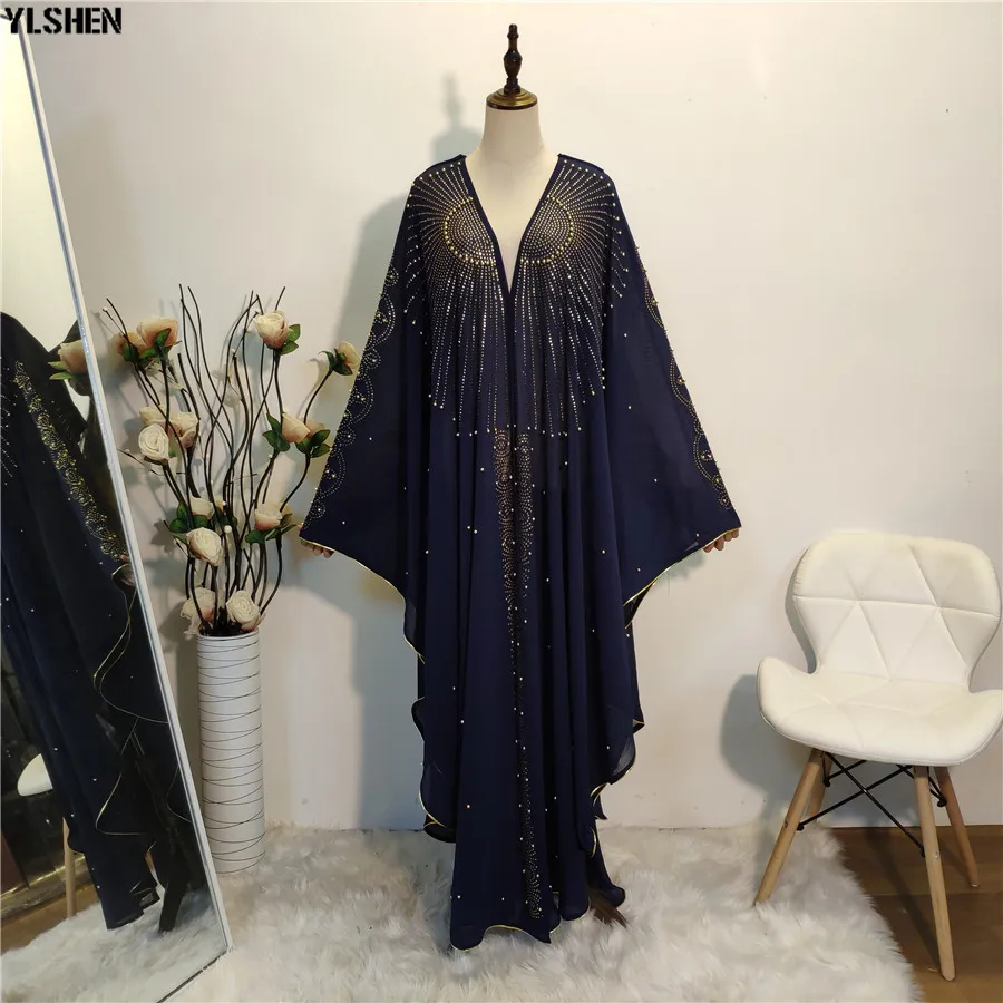 African Dresses for Women Clothes Muslim Dress Plus Size Dashiki Diamond African Dress Hijab Abayas Dubai Robe Africa Clothing 25