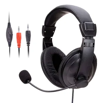

Breathable Earmuf Computer Headset Omnidirectional Microphone Online Class Wired Call Center Public Speach Gaming Accessory