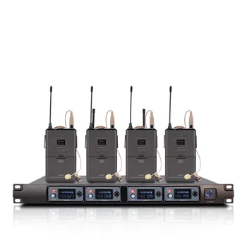 

One in four UHF Professional Headset Wireless Microphone System with Receiver For Kareoke Party KTV Studio School Teaching Mikro