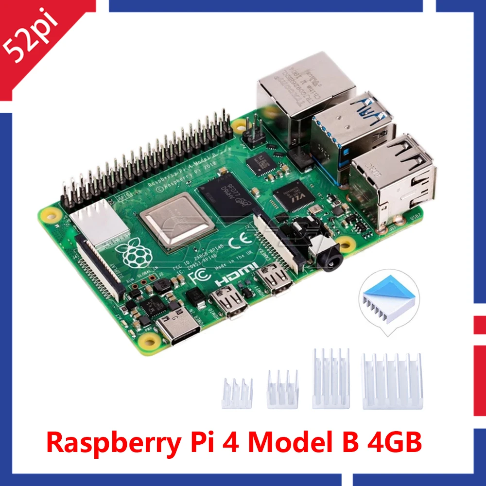 Raspberry Pi 4 Модель B с 4 Гб оперативной памяти() 64 бит четырехъядерный 1,5 ГГц