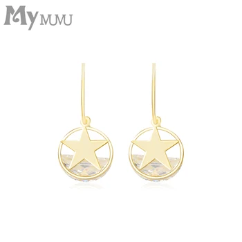 

Star Crystal Eardrop Female Simple Geometric Design Eardrop 2020 New Personality Fashion Needle Eardrop z789