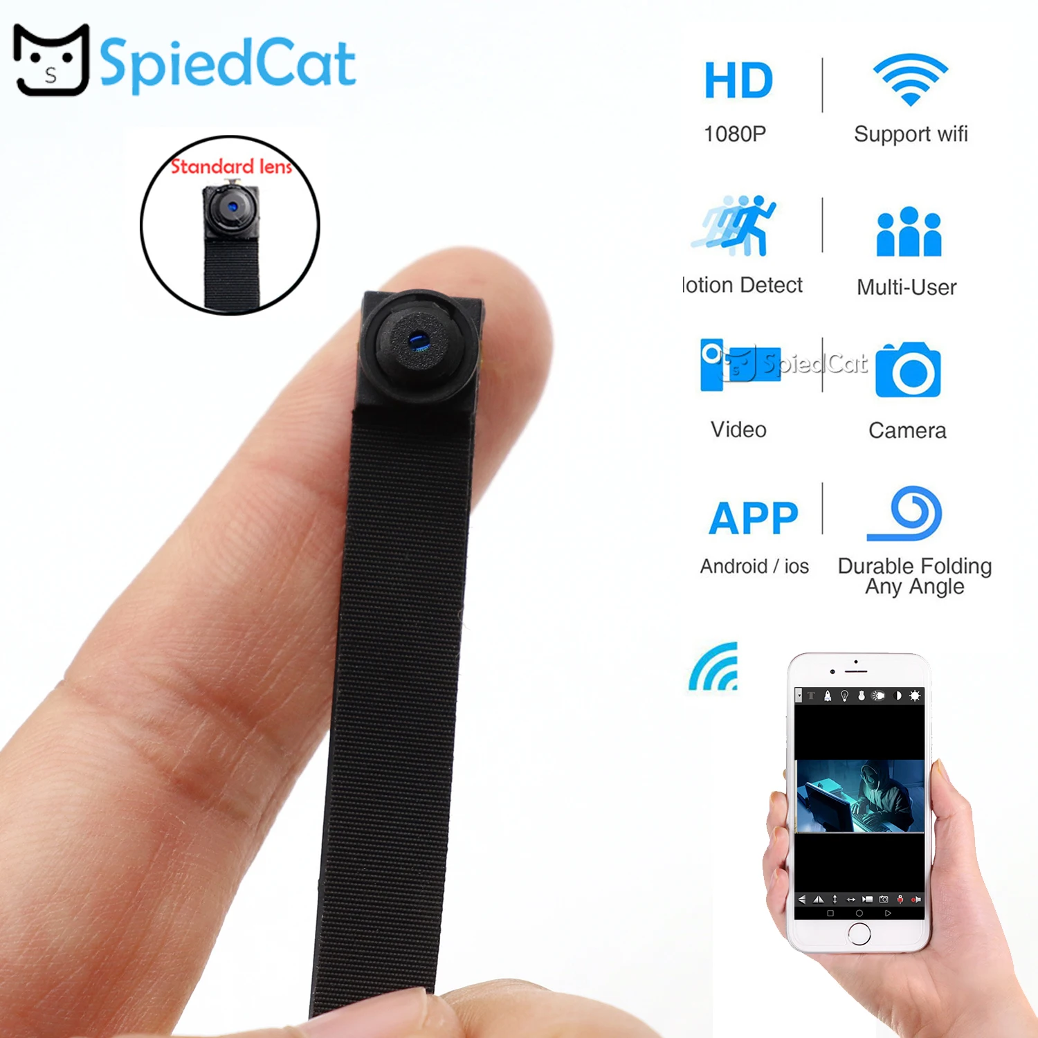 1080P HD стандартный объектив Мини WIFI IP P2P микро DIY модуль беспроводной видео аудио