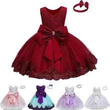 Летнее платье принцессы для маленьких девочек платье на крестины вычурная юбка бантом платья для девочек с открытой спиной на день рождения торжественный костюм