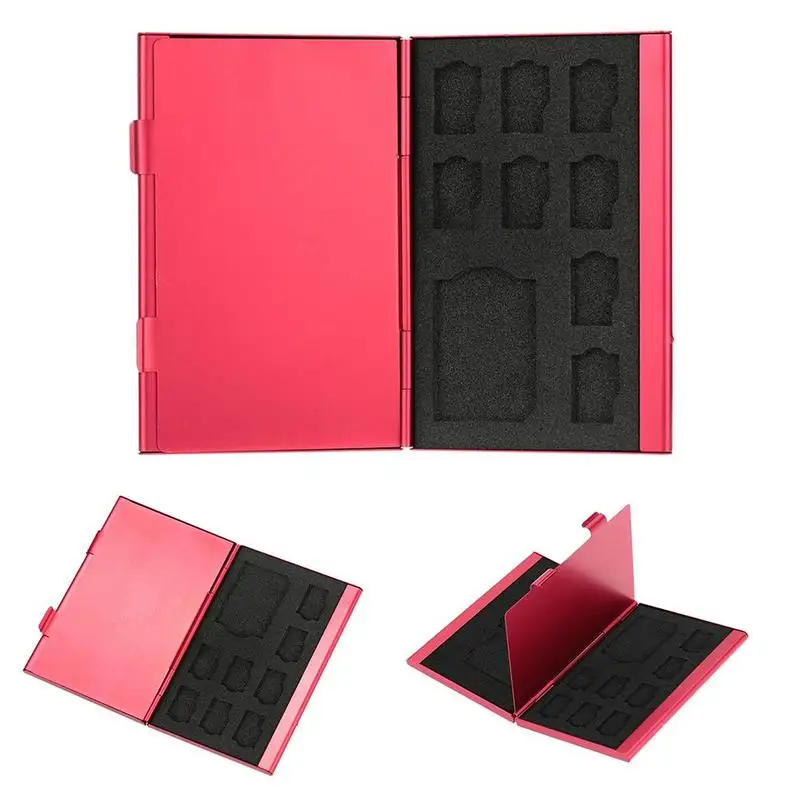 

8TF + 4SD Memory Card Storage Case Portable Deck Aluminium Alloy Card Holder Memory Cards Case Storage Box