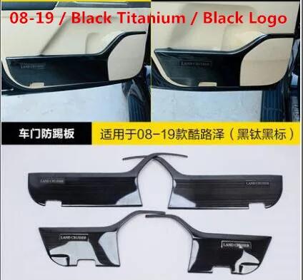 Применяется только для Toyota 08-19 лет land cruiser Автомобильная дверь kick pad LC200 Land Cruiser автомобиль kick пластина, рог крышка Модифицированная - Название цвета: Land Cruiser