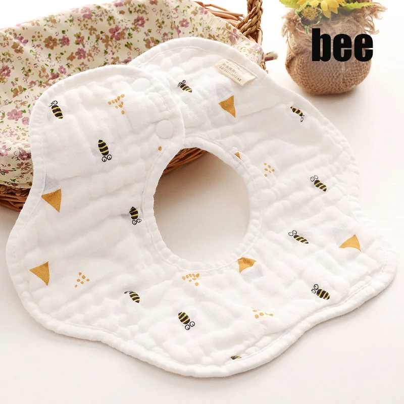 bee Новинка, слюнявчик, слюнявчик для кормления, бандана, принт с героями мультфильмов, дышащий, для детей, малышей - Цвет: bee